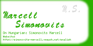 marcell simonovits business card